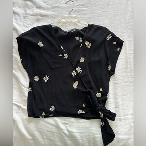 Madewell daisy wrap blouse